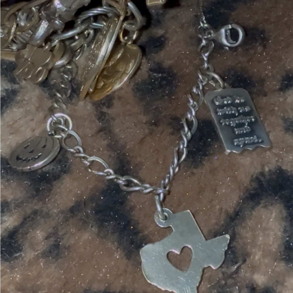 James Avery Silver Texas Charm Bracelet